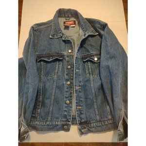 Wrangler Hero Vintage Blue Cotton Long Sleeve Cowboy Cut Denim Jacket Size L